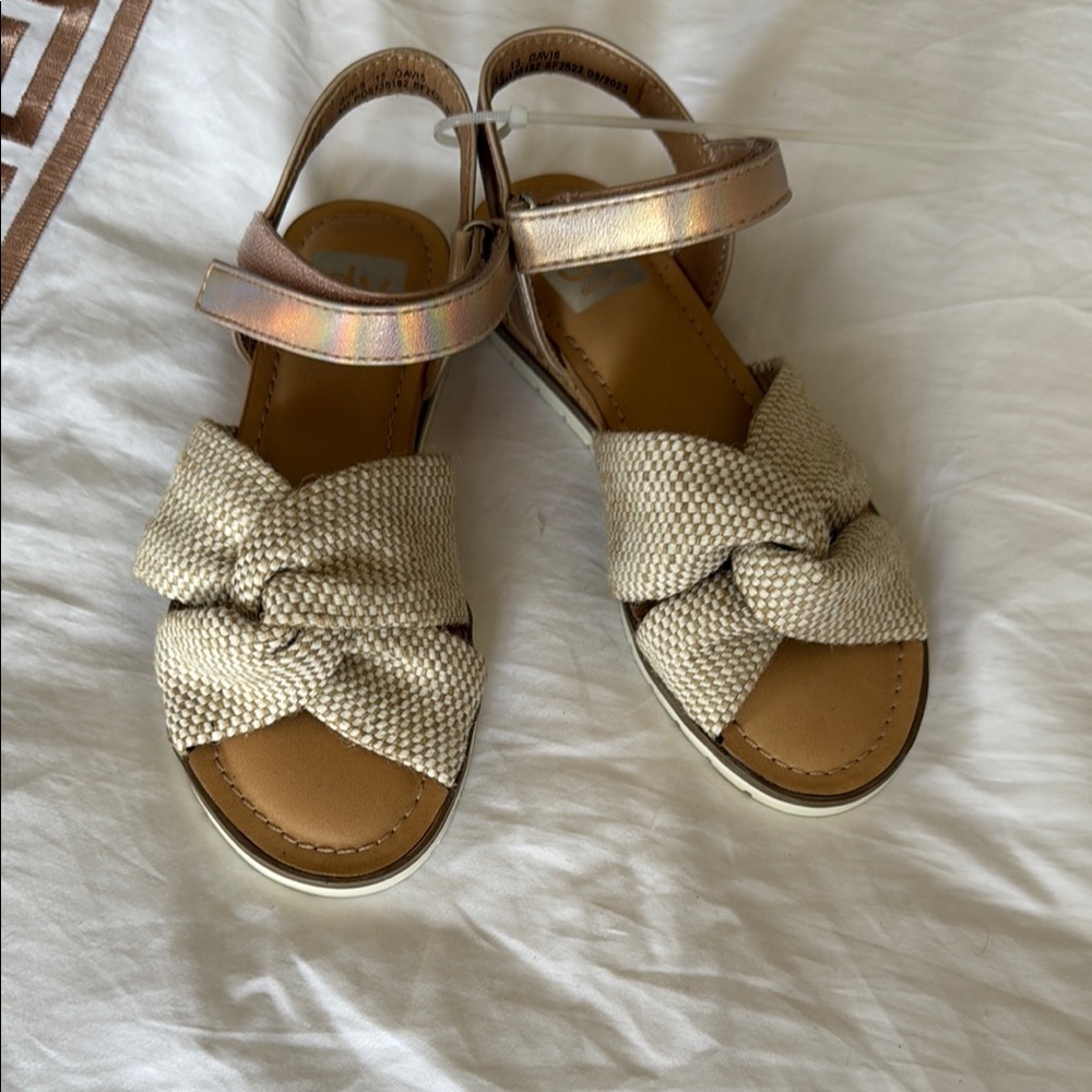 Dolce Vita Cream Sandals with Knotted Design